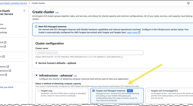 Announcing Amazon ECS Managed Instances for containerized applications